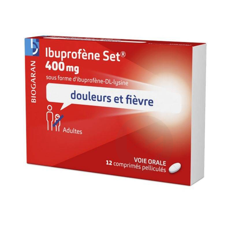 IBUPROFENE SET 400 mg, 12 comprimés pelliculés
