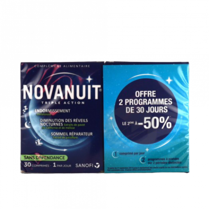 Novanuit Triple actions 2x30 comprimés