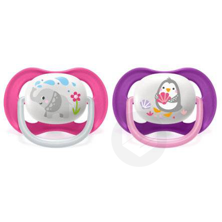Sucettes Ultra Air 6-18mois  fille animal  x2