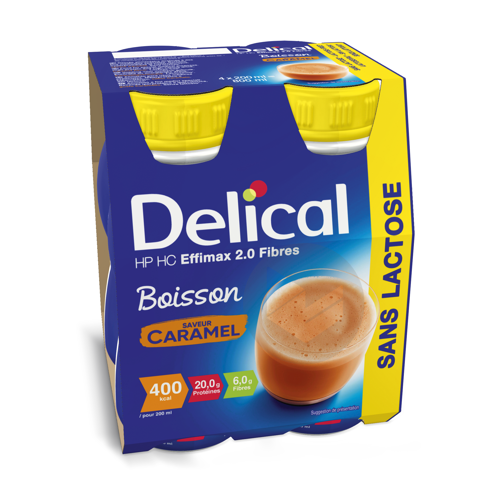 Boisson sans lactose HP HC Effimax 2.0 Caramel 4x200ml