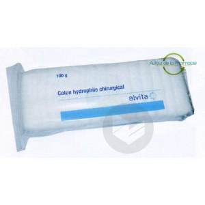ALVITA Coton hydrophile chirurgical Paquet/100g