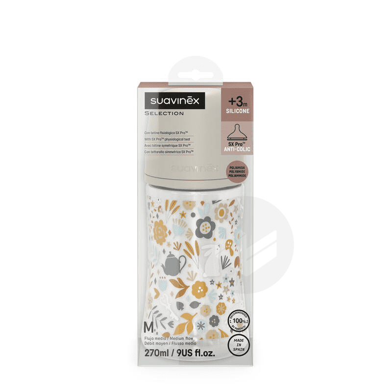 Biberon 270ml tétine SXPro M Wonderland Beige