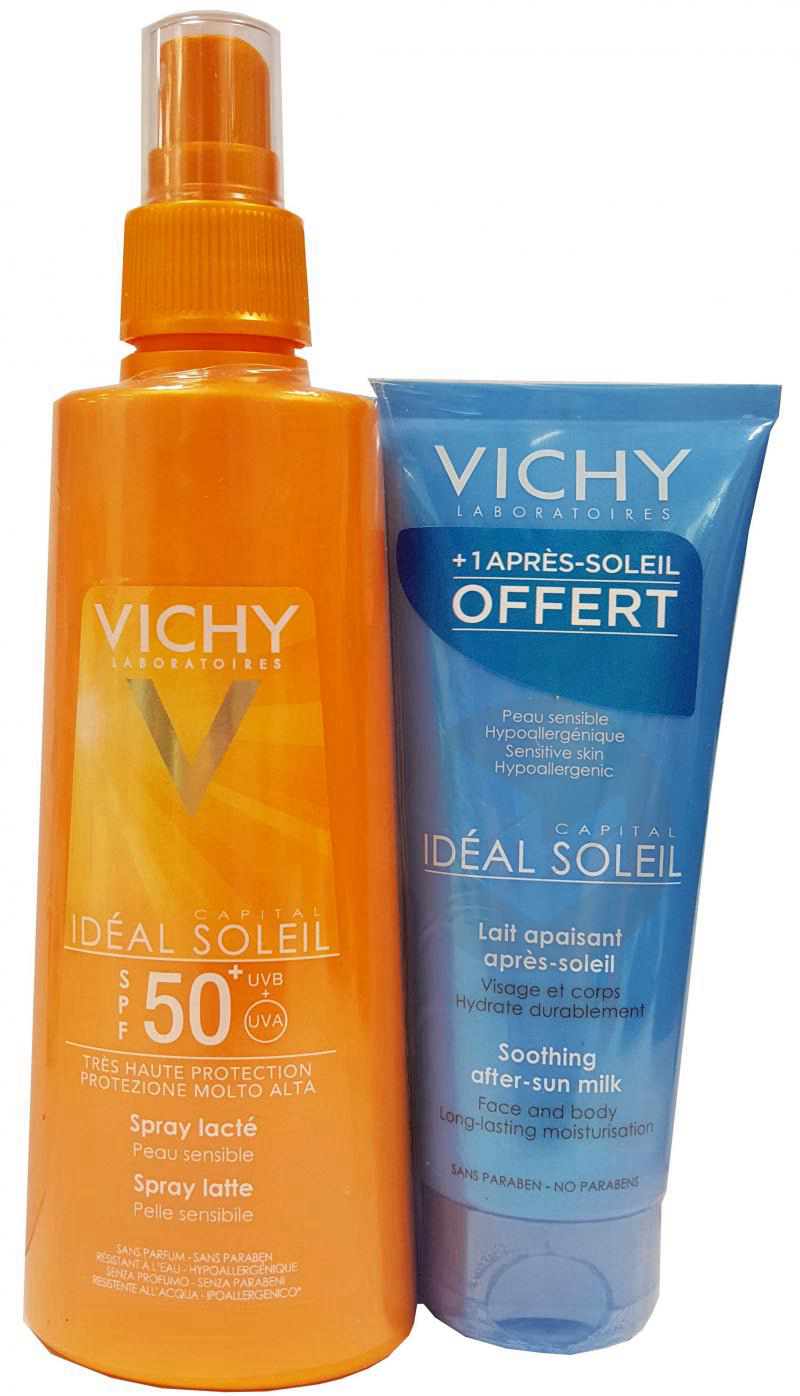 VICHY IDEAL SOLEIL SPF50 Spray corps Fl/200ml+Après soleil