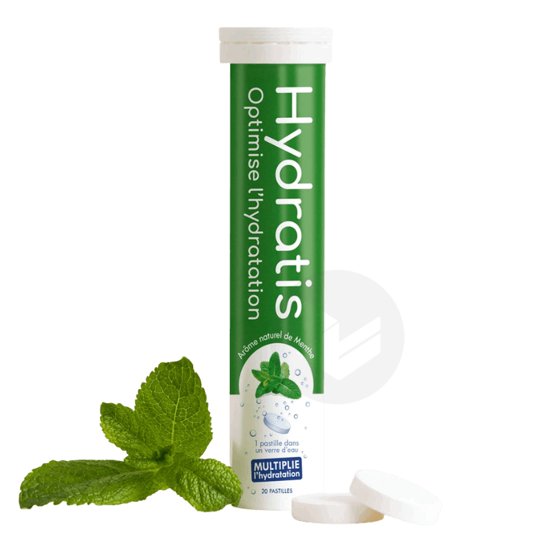 Solution d'Hydratation Saveur Menthe 20 Comprimés Effervescentes