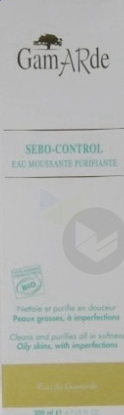 GAMARDE SEBO-CONTROL Eau moussante purifiante Fl/200ml