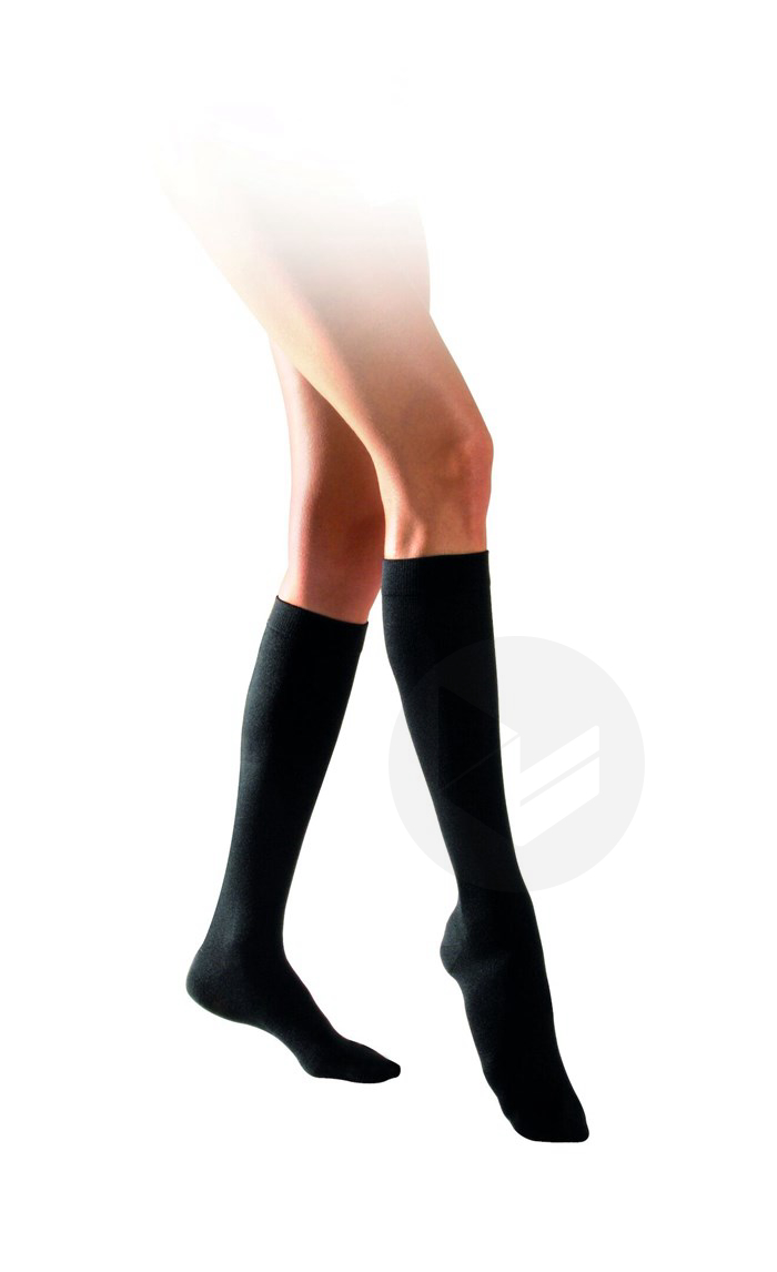 Chaussette confort chaleur classe 2 noir longueur normale taille S