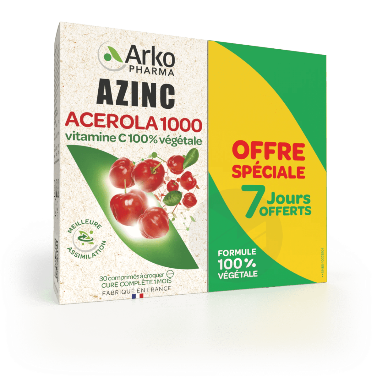 Azinc Acérola 1000 2x30 comprimés