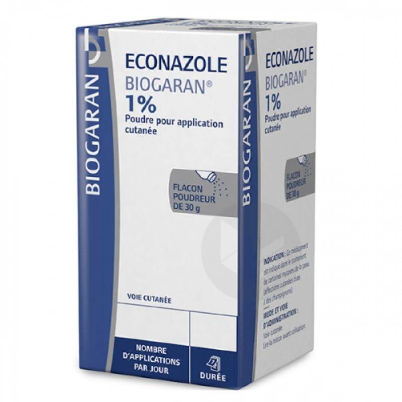 ECONAZOLE BIOGARAN 1 % poudre, 30 g