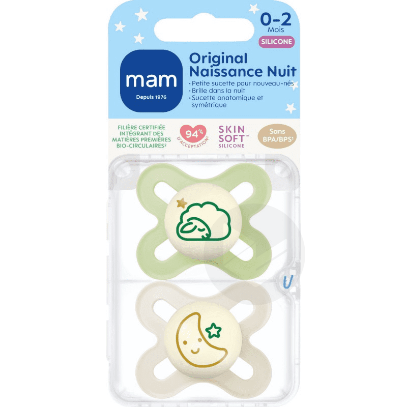 Sucettes Original Nuit 0-2 mois x2