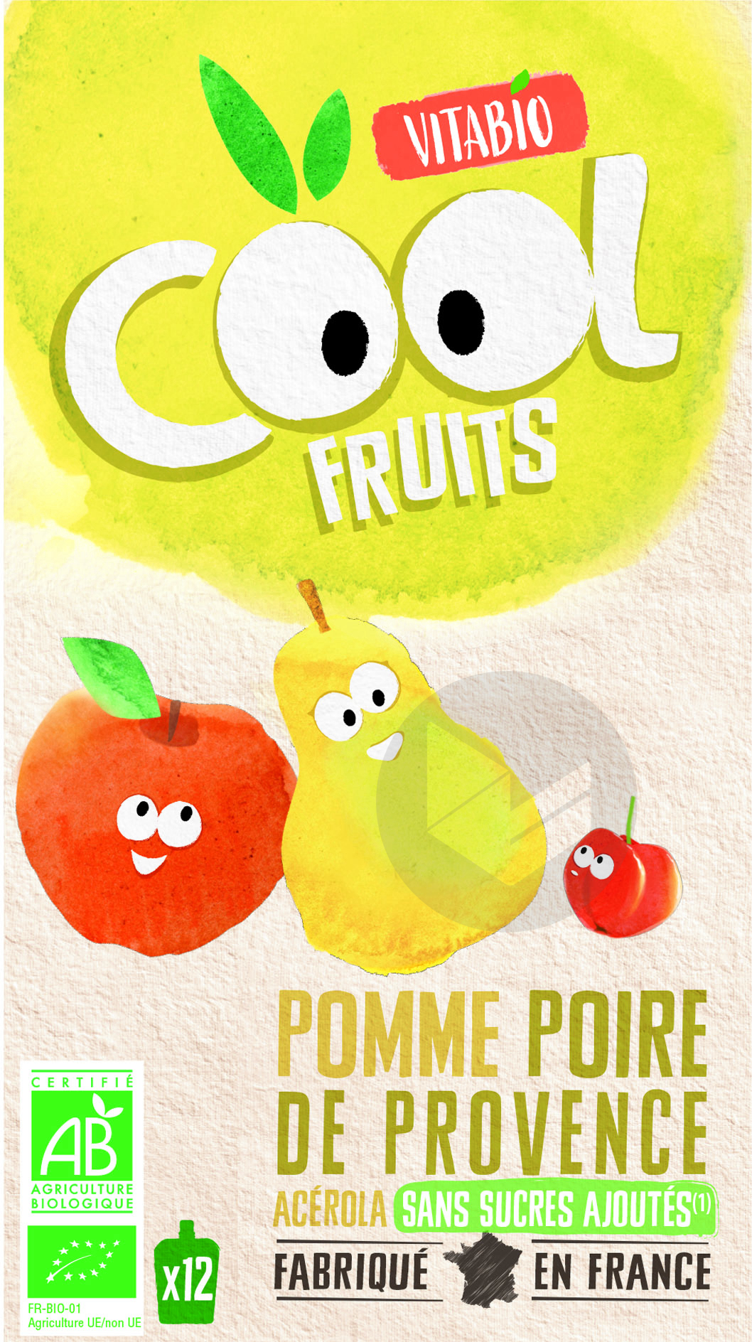 Cool Fruits Pomme Poire 12x90g