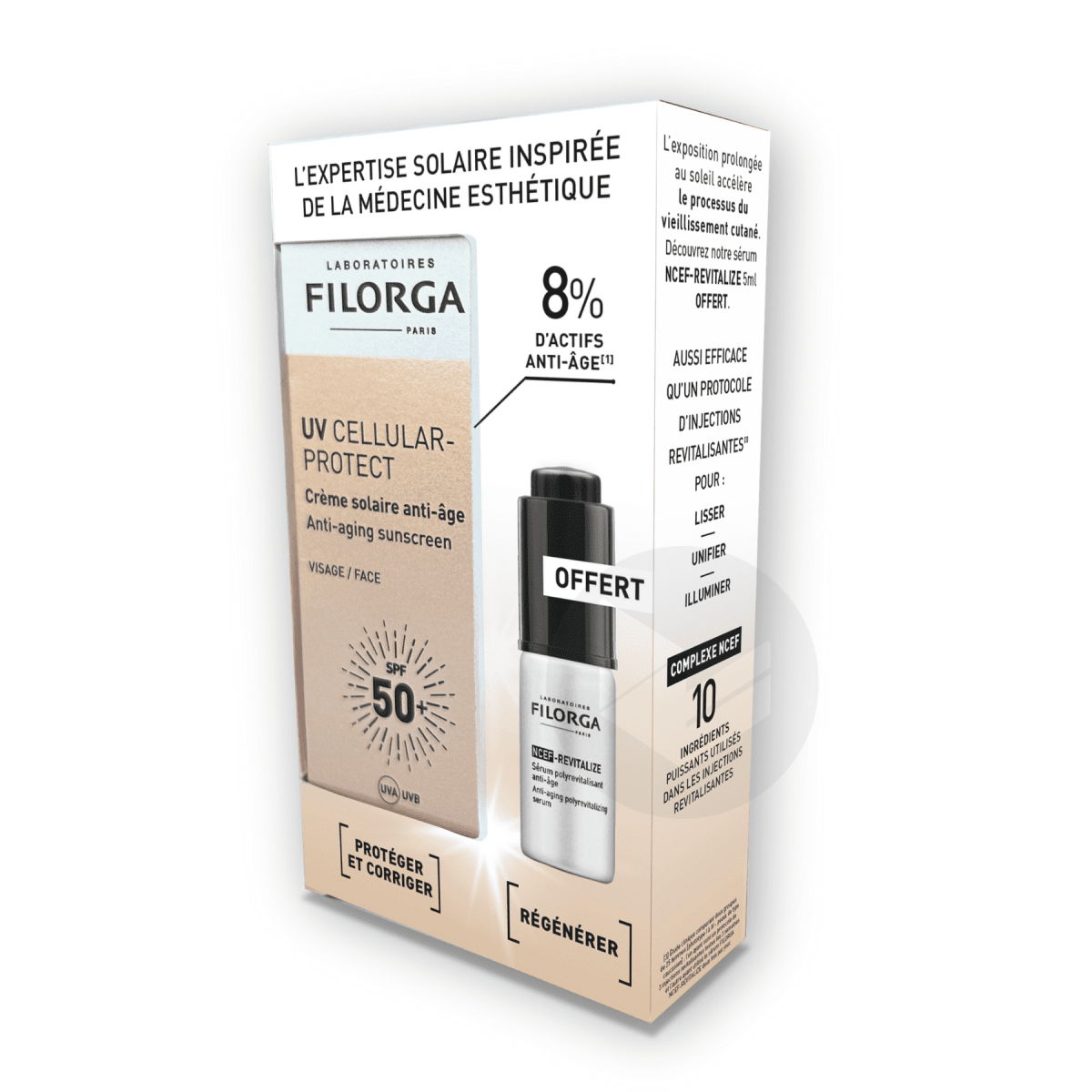 Coffret UV Cellular-Protect Visage + Ncef Revitalize Sérum