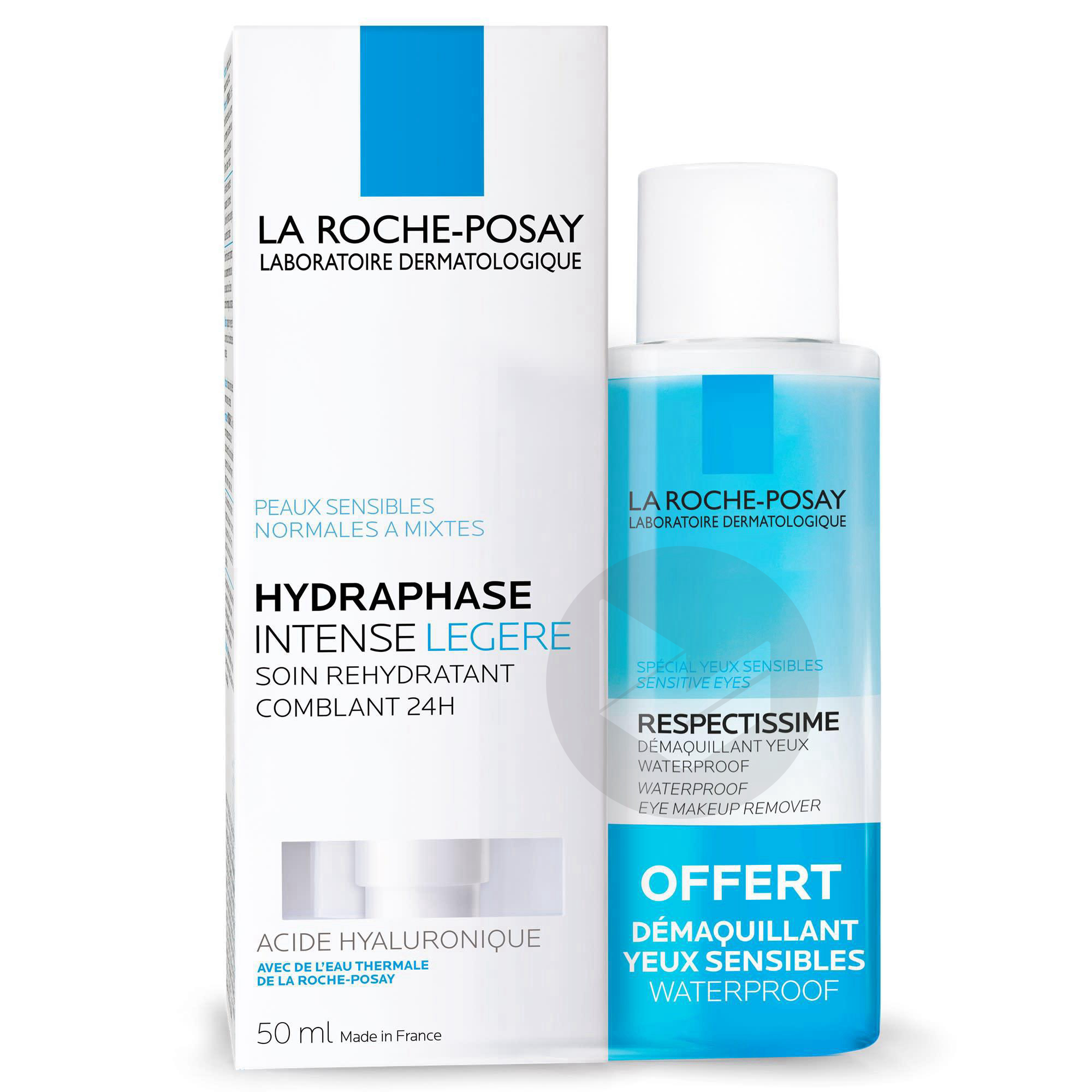 Hydraphase Intense Légère+ Respectissime Démaquillant Yeux Waterproof 50ml Offert