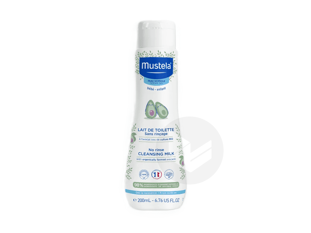 Lait de toilette sans rinçage à l'avocat BIO 200ml