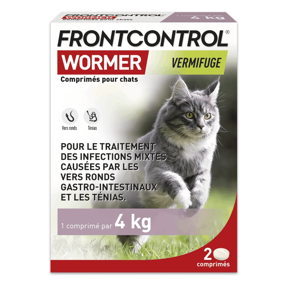 FRONTCONTROL WORMER POUR CHATS 2 comprimés