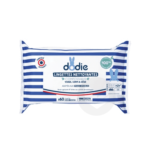 Lingettes Nettoyantes Dermo-Apaisantes 3 en 1 x60