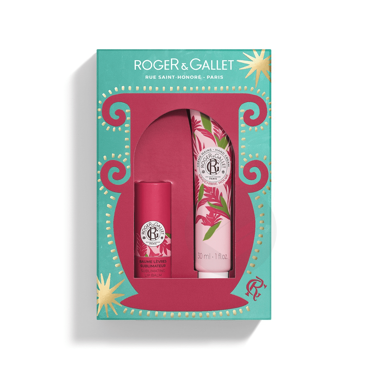 Coffret Noël Baume à Lèvres + Crème Mains Gingembre Rouge