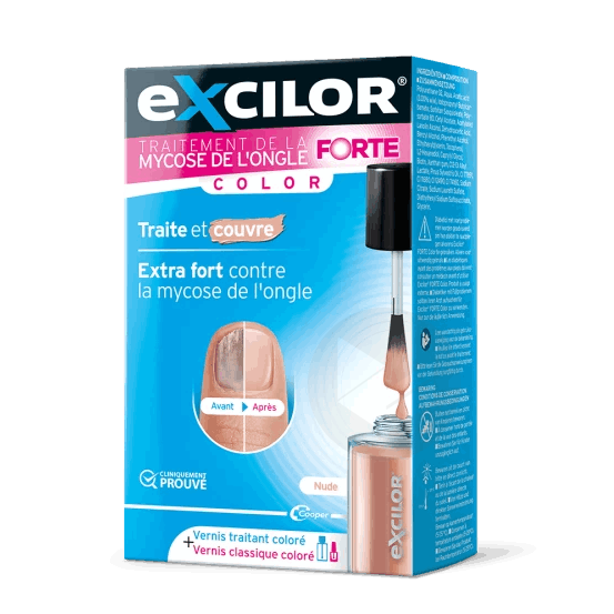 Excilor Forte Traitement Mycose de l'Ongle Coloré + Vernis Classique Coloré 30ml