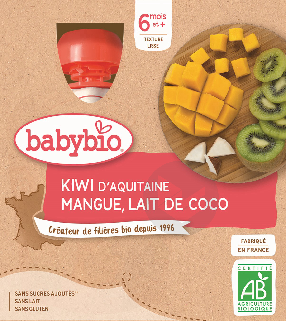 BABYBIO Gourde Kiwi Mangue Coco