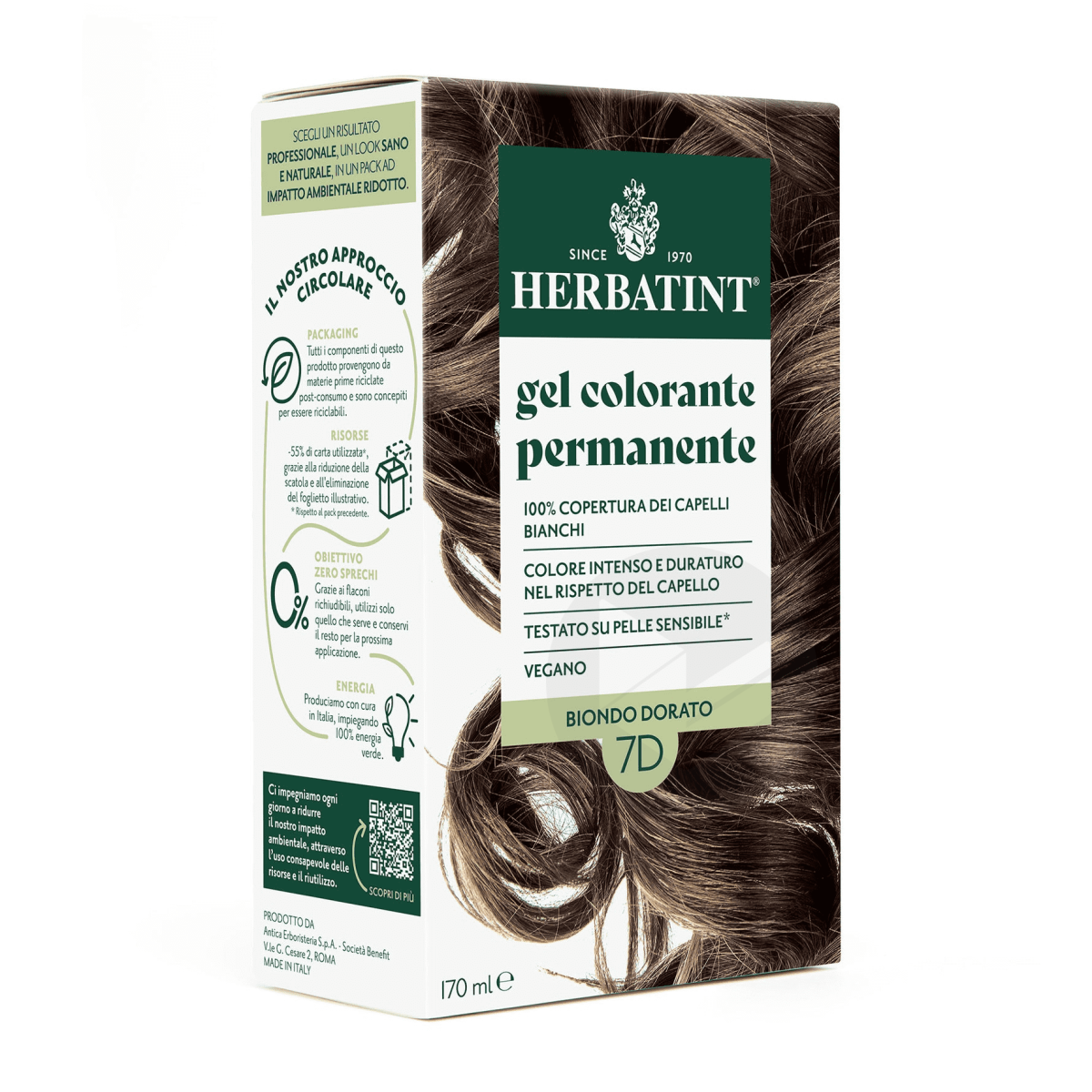 Soin colorant permament 7D Blond Doré 170ml
