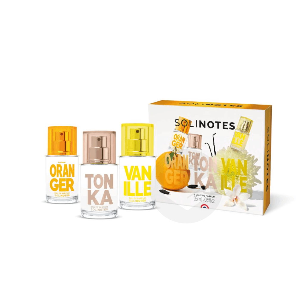Coffret Trio Parfum 15ml Fleur d'Oranger, Tonka, Vanille