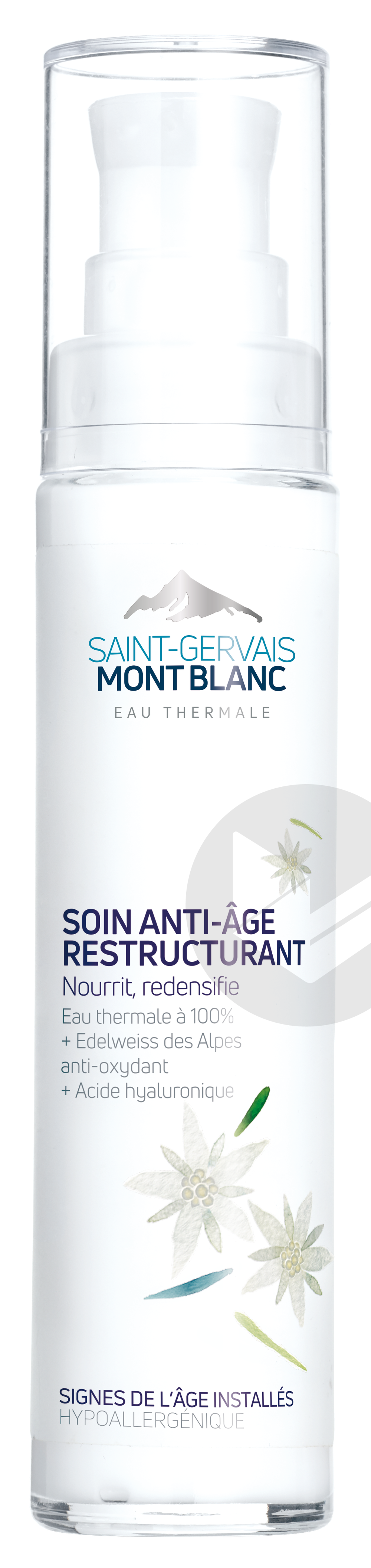 Saint-Gervais Mont Blanc Signes de l'âge Soin visage anti-âge restructurant pour peaux sensibles 50 ml