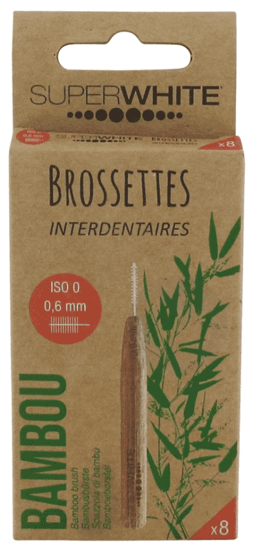 Brossettes interdentaires Bambou ISO 0 0,6 mm 8 unités