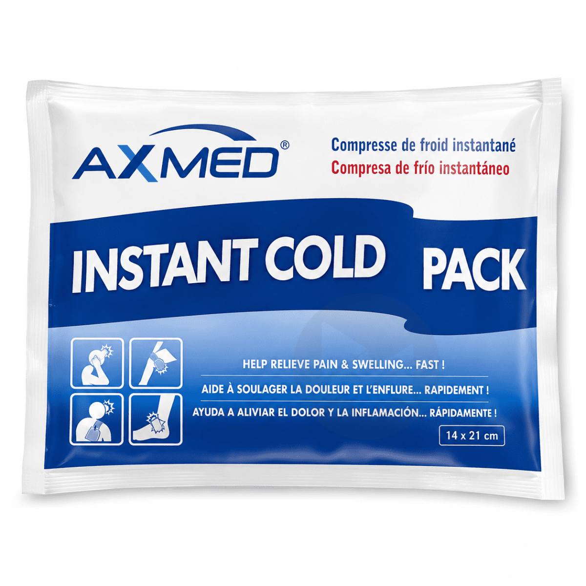 AXMED Pack de froid instantané 14 × 21 cm