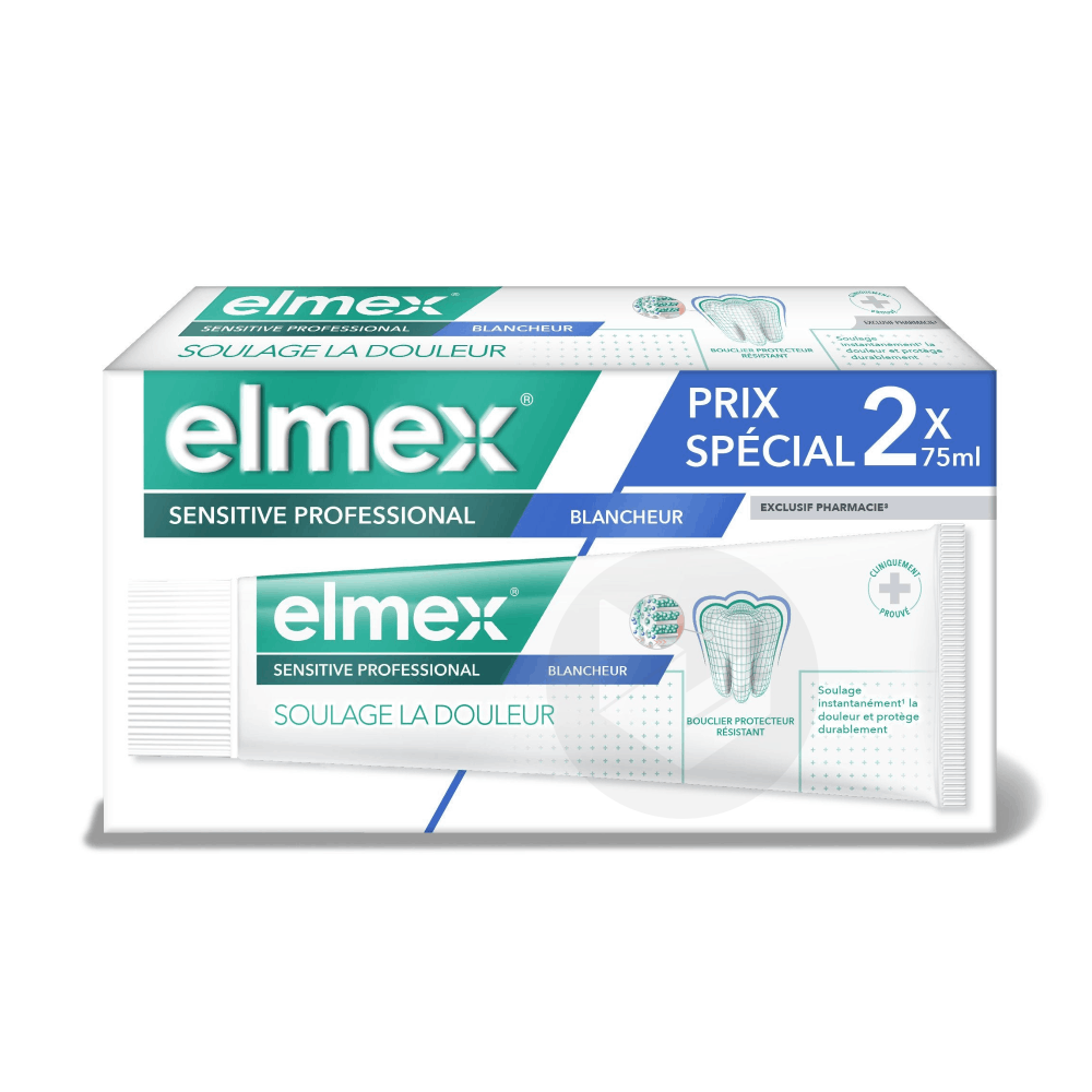 Dentifrice elmex Sensitive Professional Blancheur 2x75ml