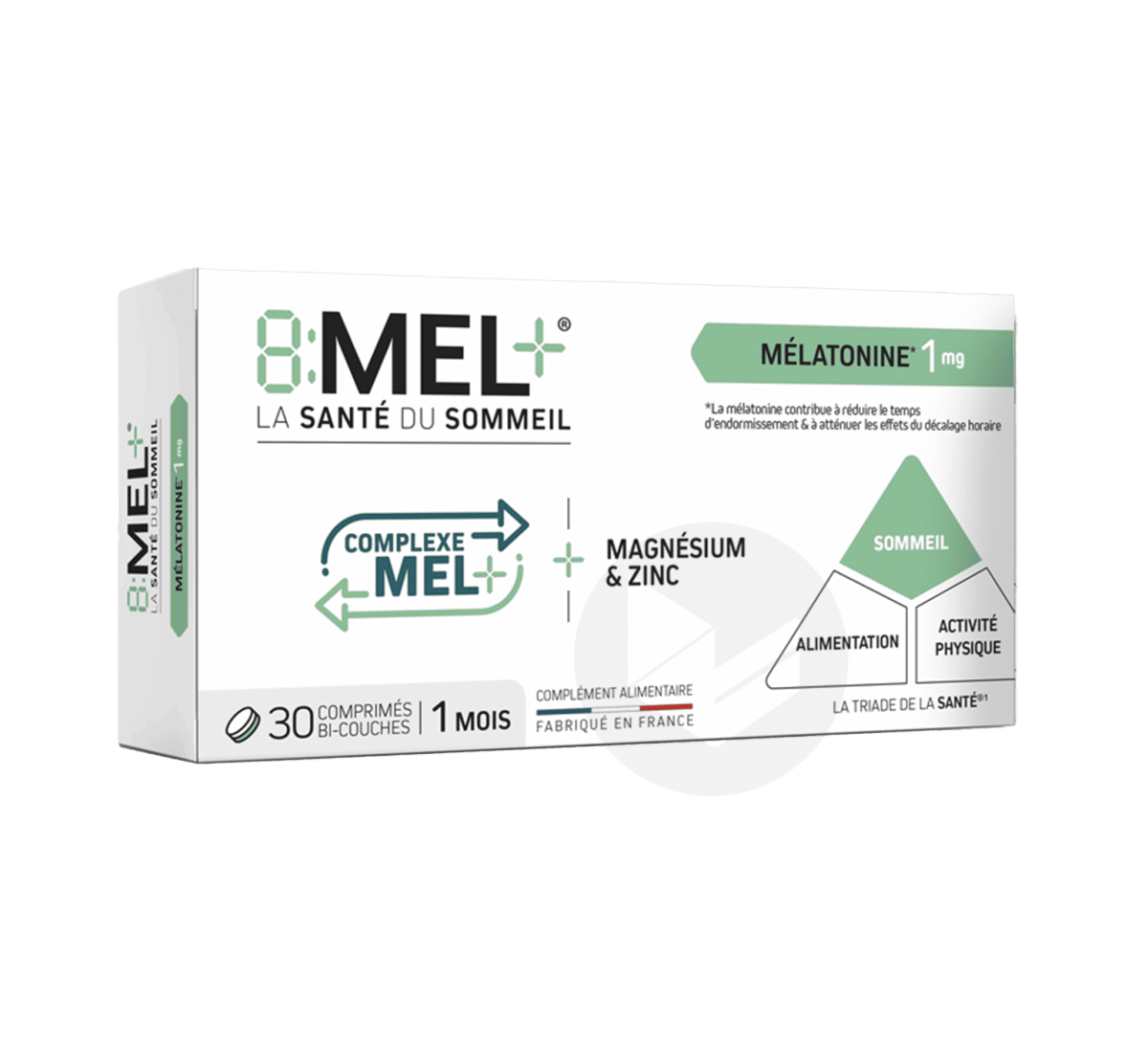 Mélatonine 1 mg 30 Comprimés Bi-Couches