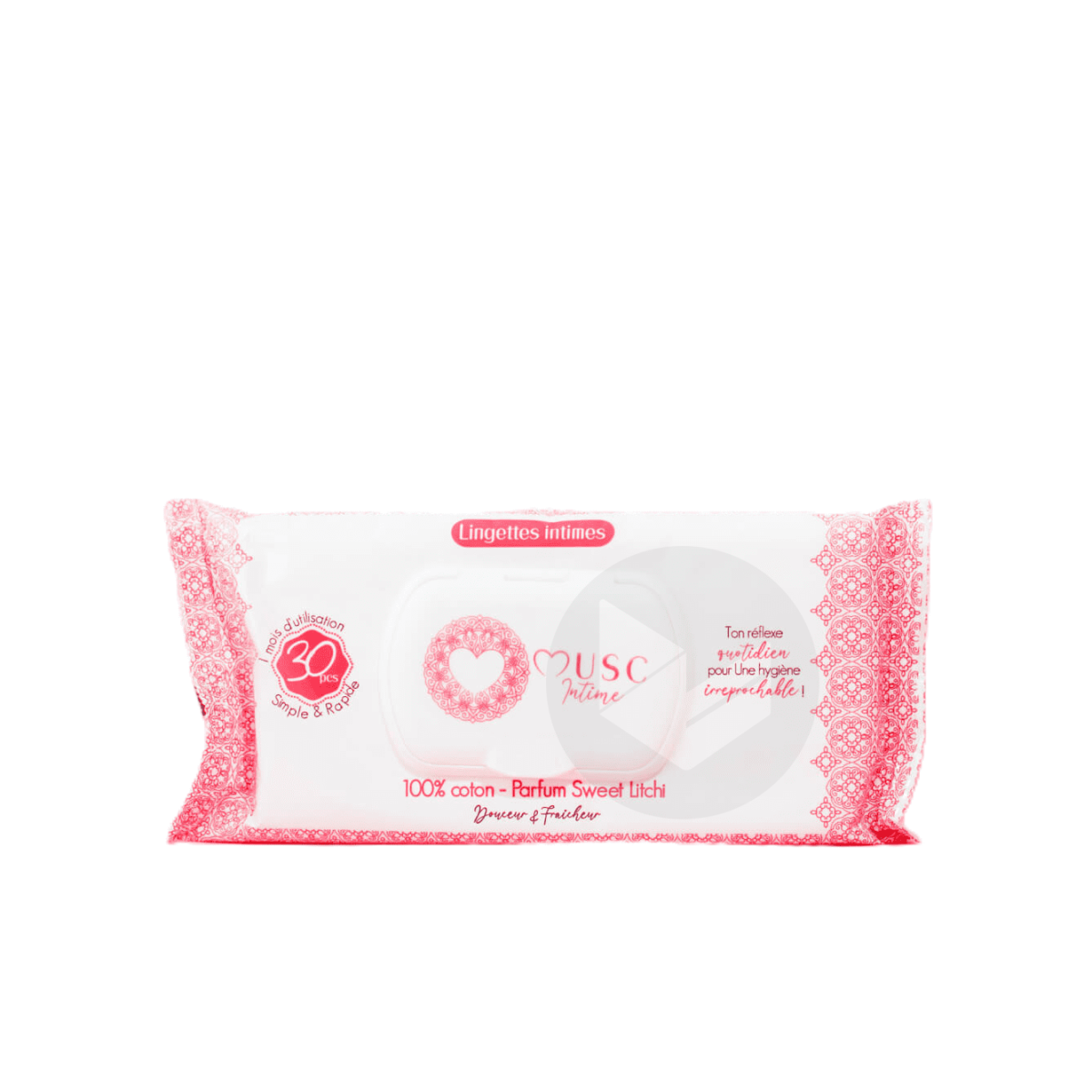 Lingettes toilette Intimes au Sweet Litchi La Délicieuse x30
