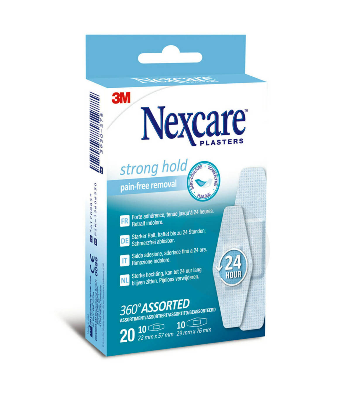 Pansements 360° Nexcare Strong Hold x20