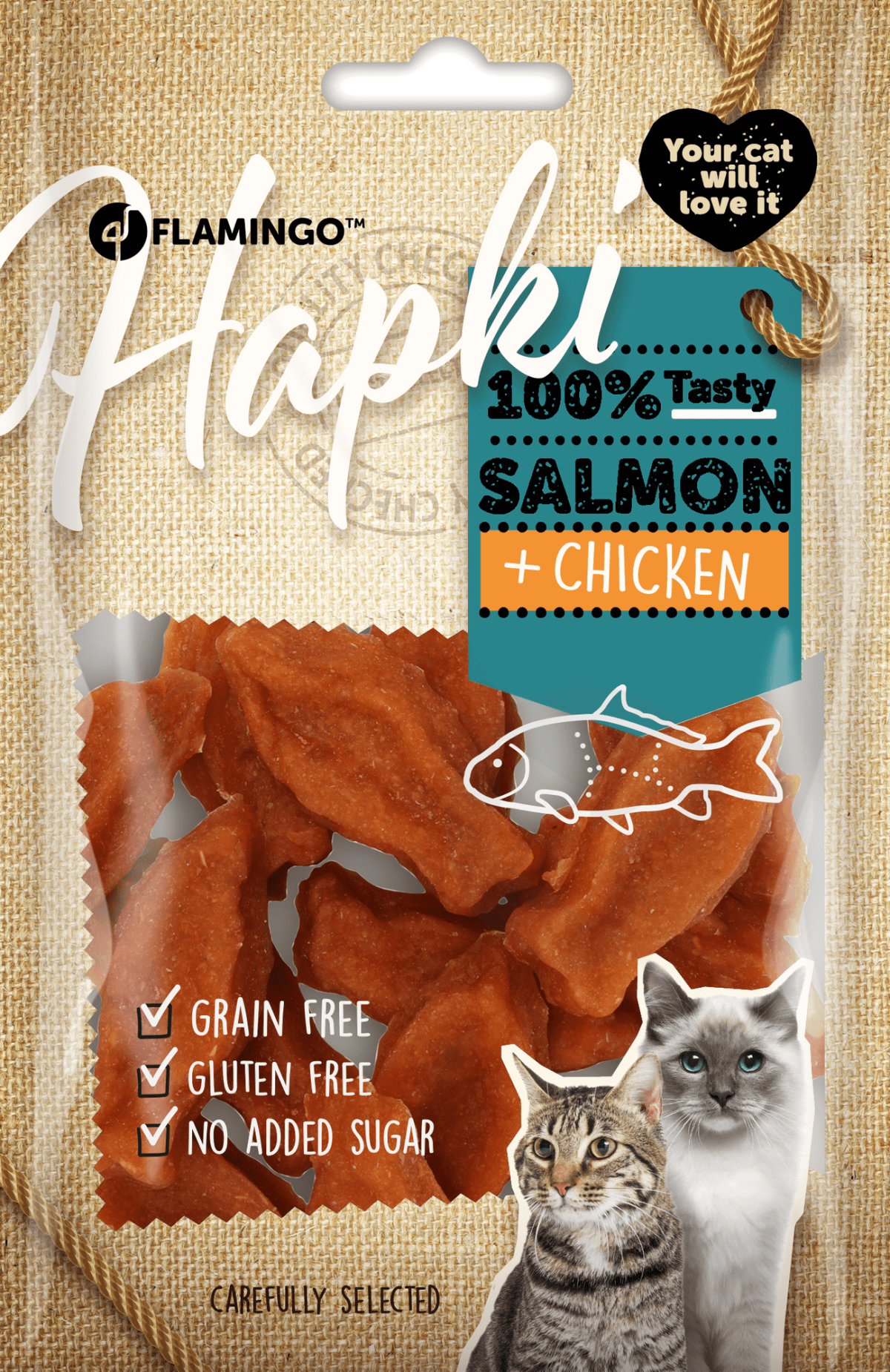 Friandise Hapki Poisson avec saumon & poulet 50g