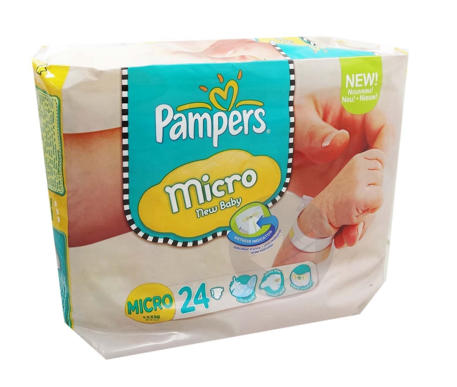 PAMPERS NEW BABY Change complet Tmicro 1-2,5kg Paq/24