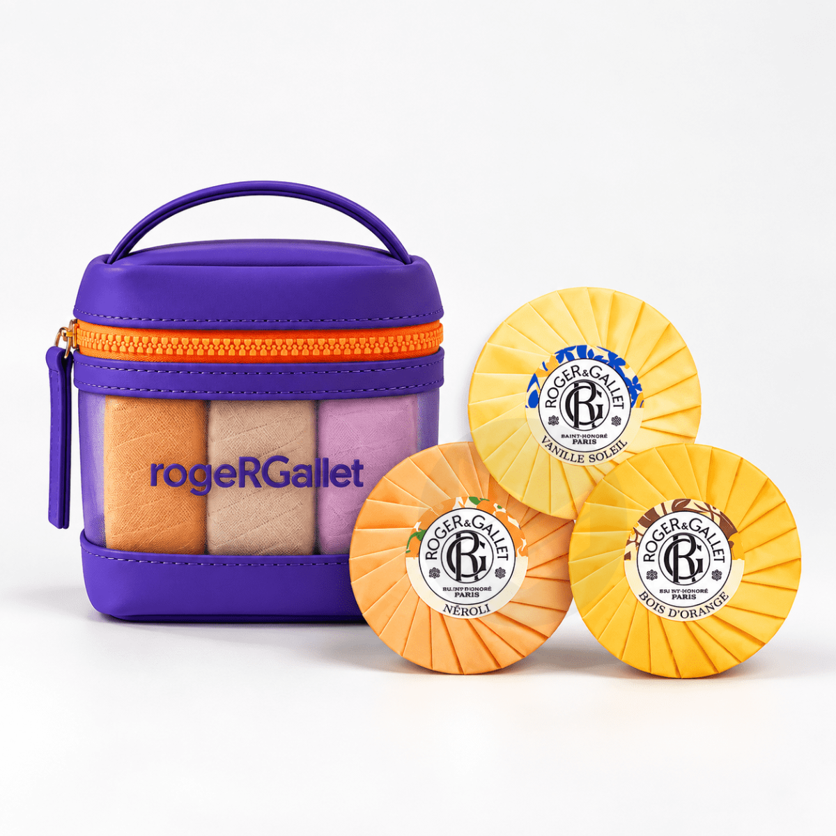 Coffret Trio Savons Bienfaisants Vanille Soleil, Néroli et Bois d’Orange 3x100g