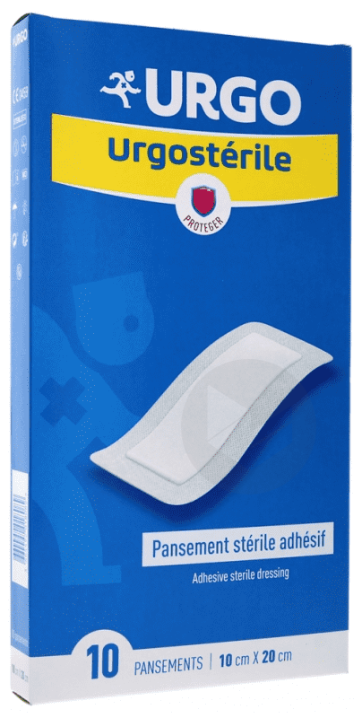 Urgostérile Pansement Stérile Adhésif 10x20cm x10