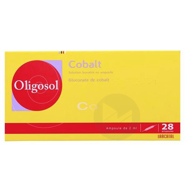 COBALT OLIGOSOL solution buvable, 28 ampoules