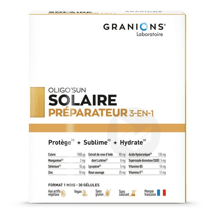 Oligo'Sun Solaire Préparateur 3en1 60 Gélules