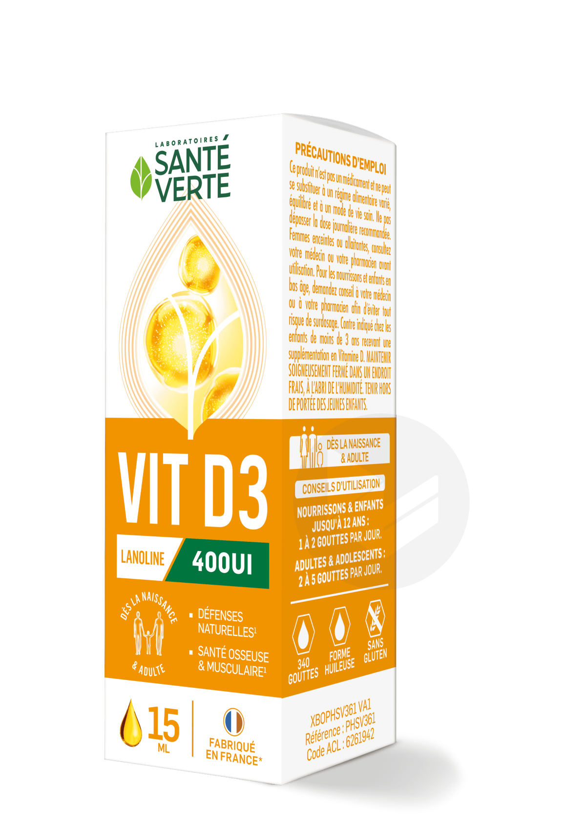 Vitamine D3 400UI 15ml