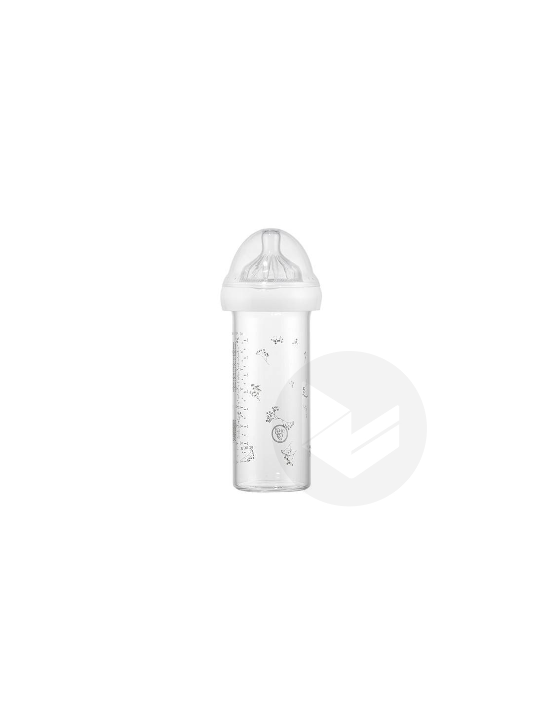 Biberon verre Gypsophile vert 240ml