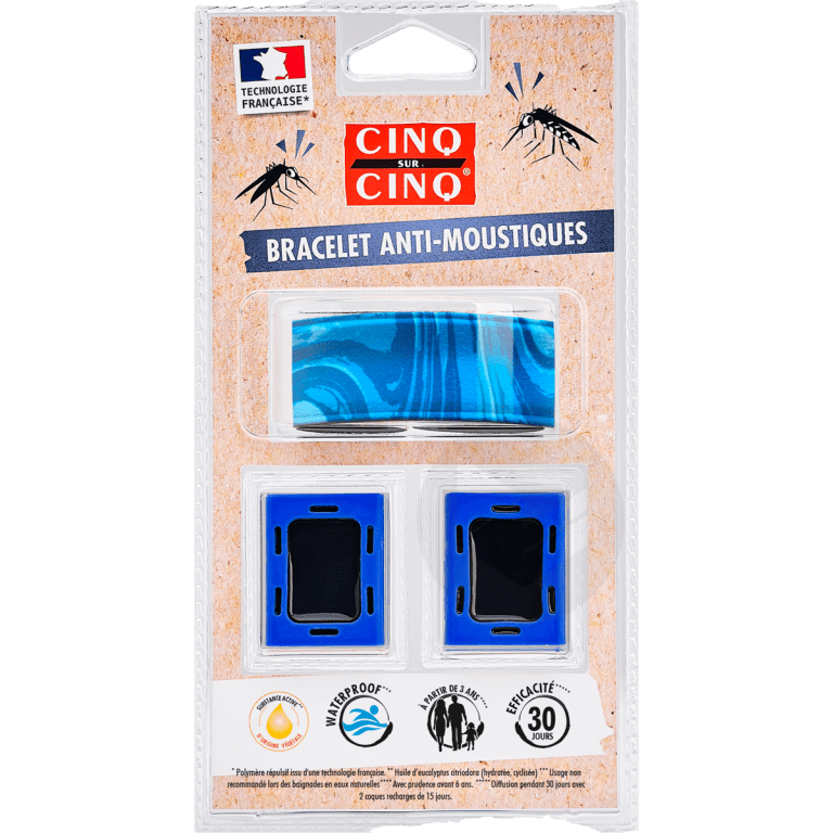 Bracelet Anti-Moustiques Bleu Dès 3 ans