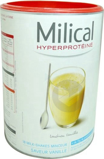 MILICAL HYPERPROTEINE Pdr pour milk shake vanille Pot/540g