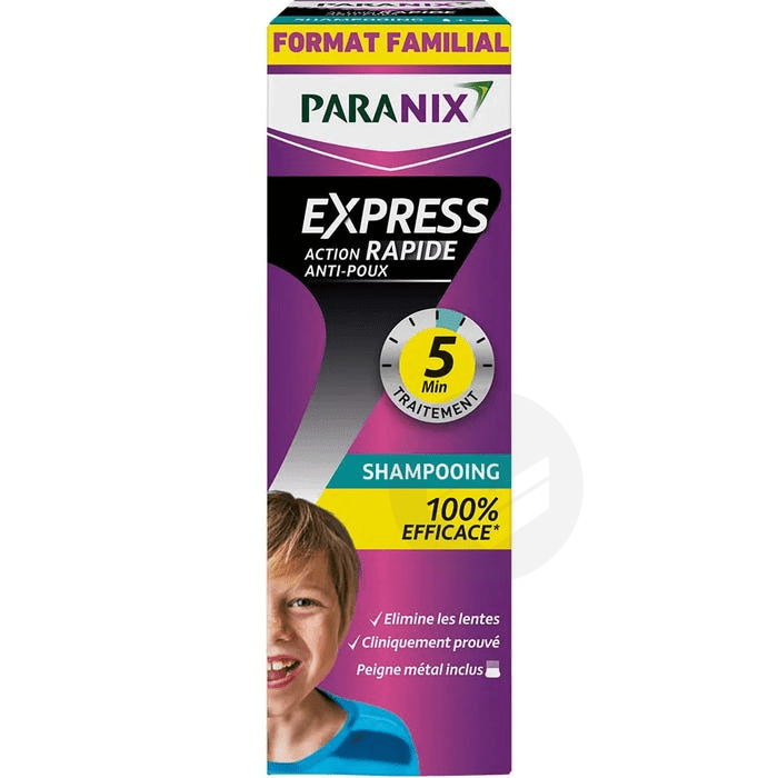 Shampooing Express 5 min anti‑poux 200ml + peigne