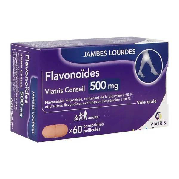 FLAVONOÏDES VIATRIS CONSEIL 500 mg, 60 comprimés pelliculés