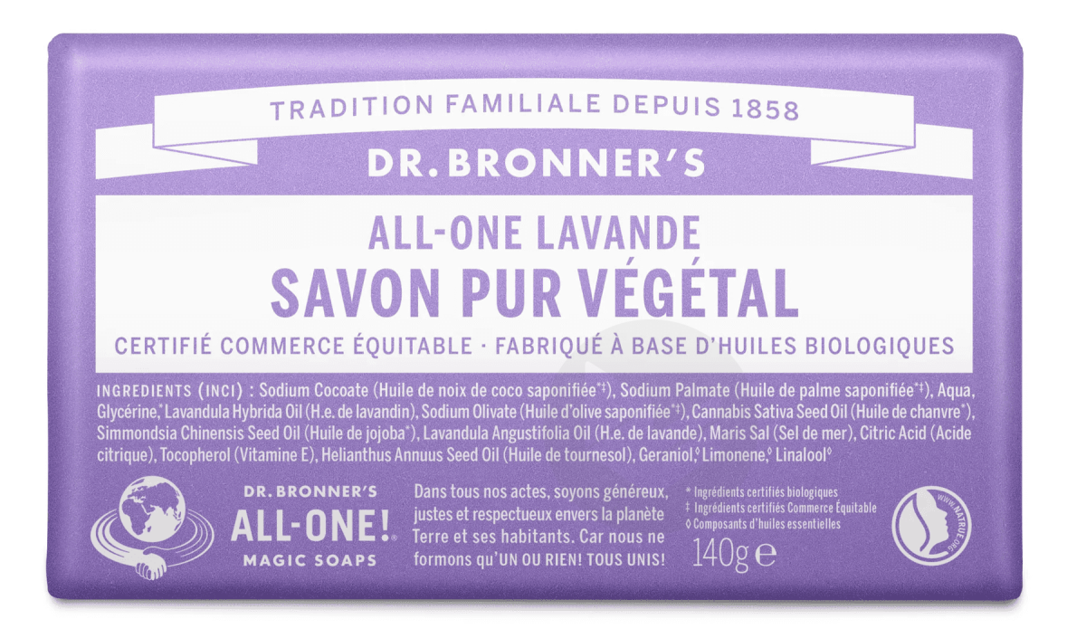 Pain de savon lavande 140g