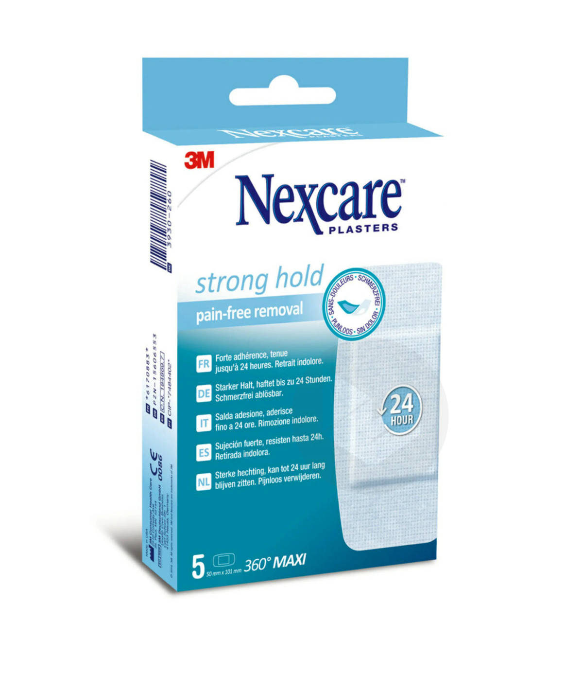 Pansements 360° Nexcare Strong Hold format Maxi x5