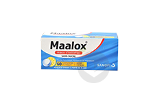 MAALOX HYDROXYDE D'ALUMINIUM/HYDROXYDE DE MAGNESIUM sans sucre 400 mg/400 mg Comprimé à croquer maux d'estomac (Plaquette de 60)