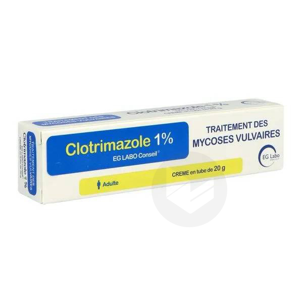 CLOTRIMAZOLE EG LABO CONSEIL 1% crème, 20 g