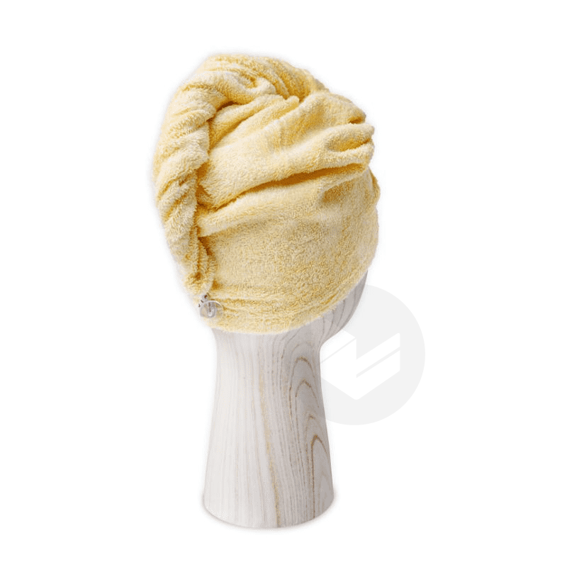 Serviette Cheveux Super Absorbante Jaune