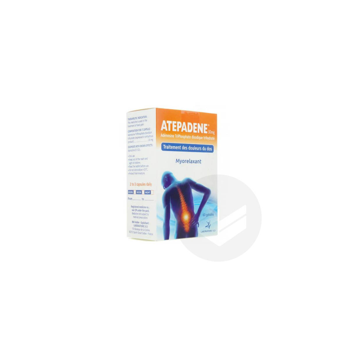 ATEPADENE 30 mg, 60 gélules