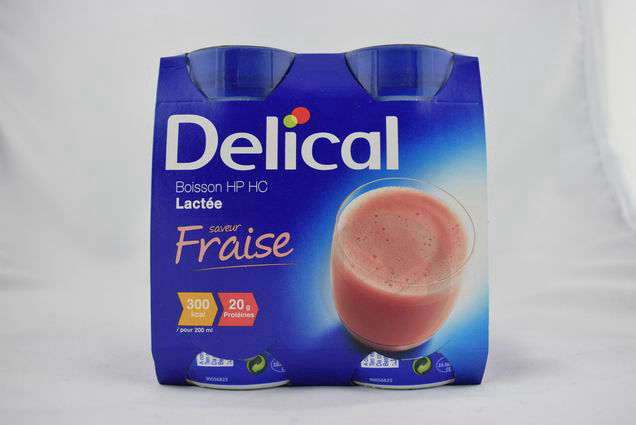 DELICAL BOISSON HP HC LACTEE Nutriment fraise 4x200ml